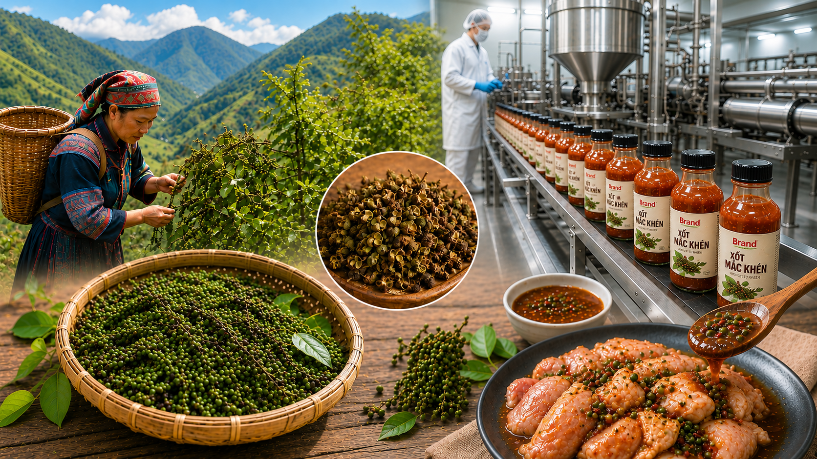 MẮC KHÉN TRONG SẢN XUẤT GIA VỊ HIỆN ĐẠI : TỪ NÚI RỪNG ĐẾN BÀN ĂN CÔNG NGHIỆP