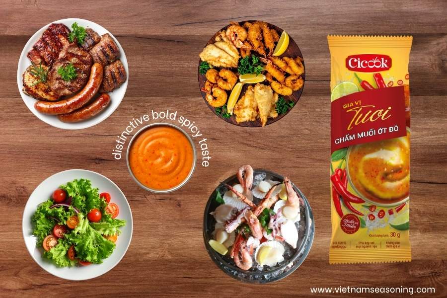 Dish suggestions with red chili salt dipping sauce