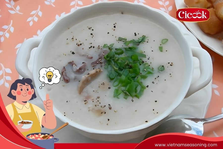 Fragrant straw mushroom porridge