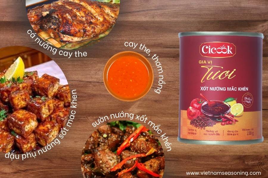 các món ngon cùng gia vị xốt nướng mắc khén