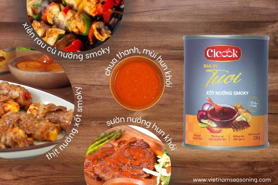 các món ngon cùng gia vị xốt nướng smoky