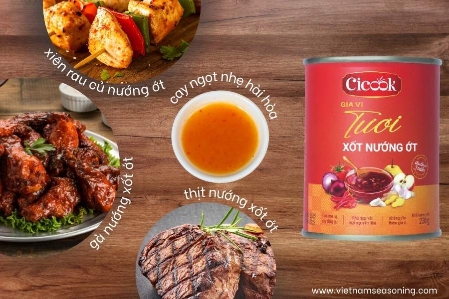 các món ngon cùng xốt nướng ớt Cicook