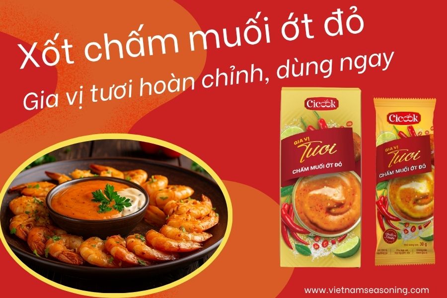Hộp chấm muối ớt đỏ 180g