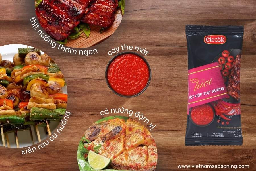Hướng dẫn sử dụng Xốt ướp thịt nướng 90g Cicook