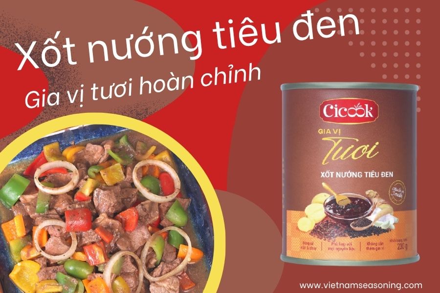 Lon xốt nướng tiêu đen 230g