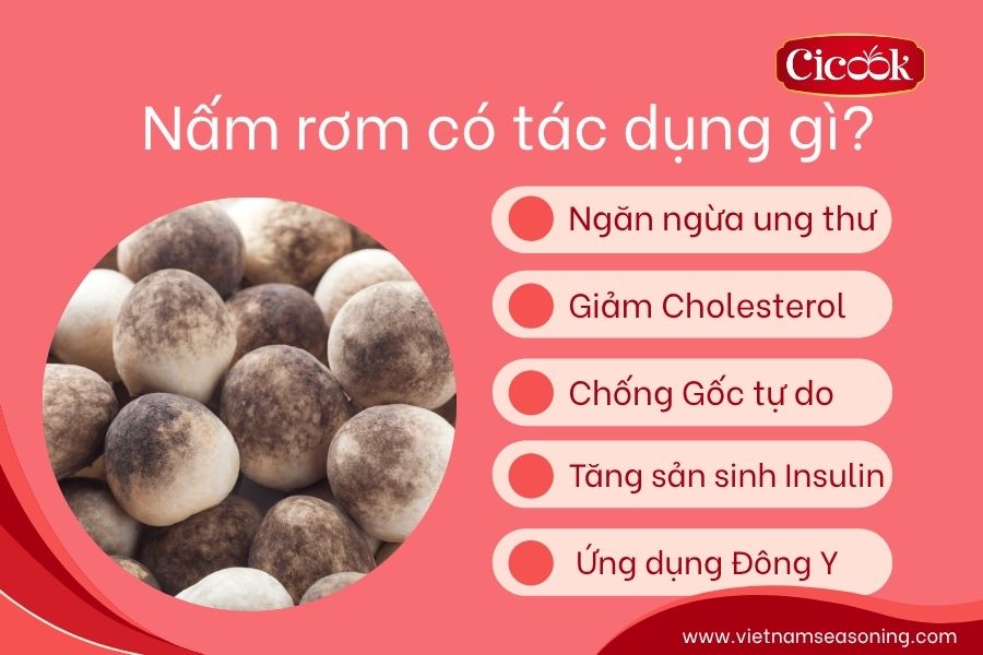 Nấm rơm có tác dụng gì