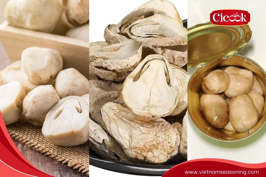 Product types of straw mushrooms