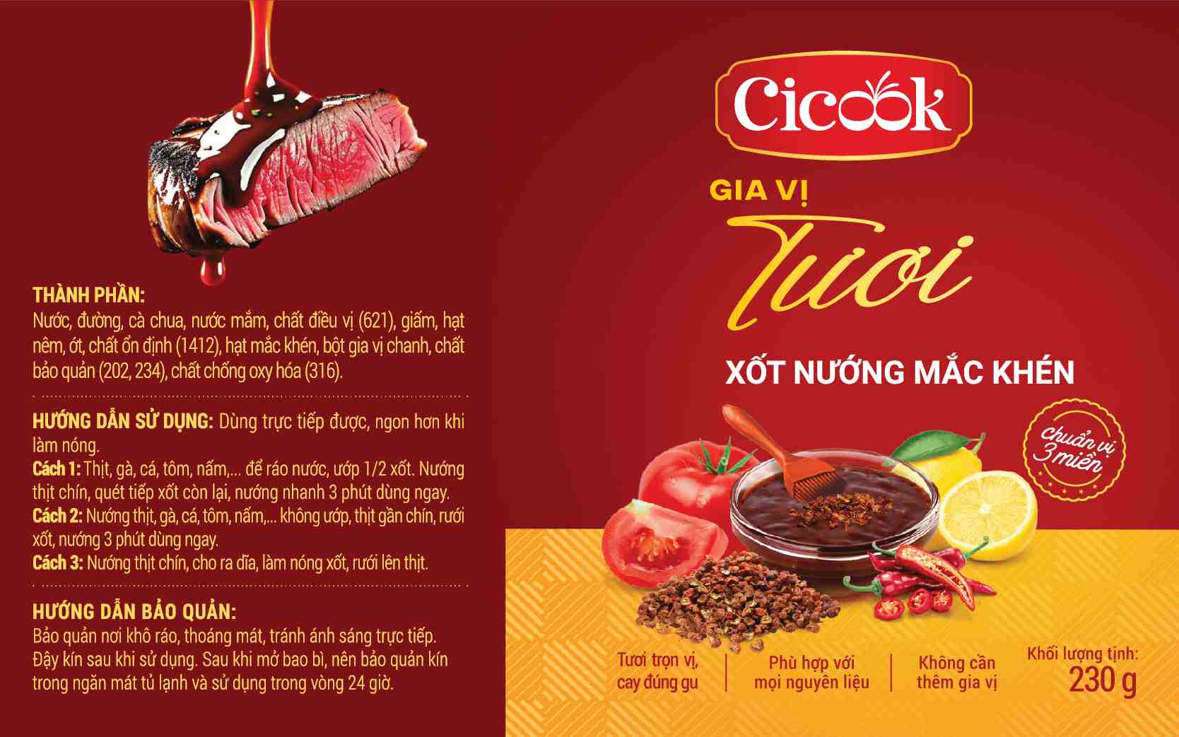 Self-declaration Mac Khen Barbecue Sauce Can 230g