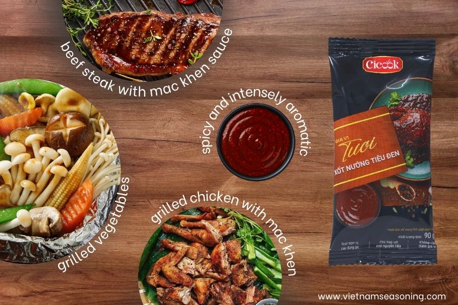 Usage instructions for Cicook Mac Khen barbecue sauce 90g