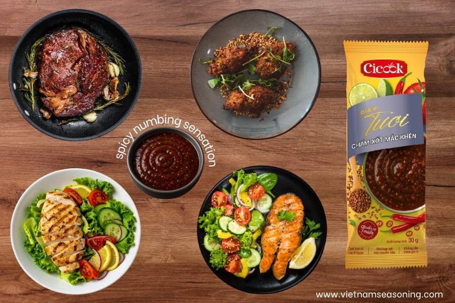 Usage instructions for Cicook Mac Khen dipping sauce