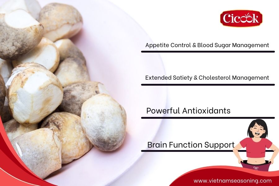Weight loss mechanisms and health benefits of straw mushrooms