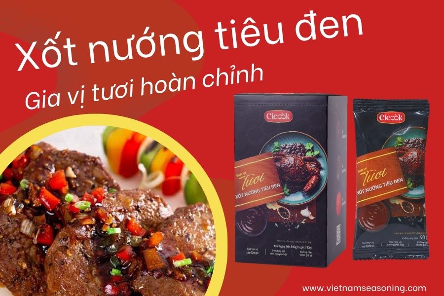 Xốt nướng tiêu đen 90g Cicook